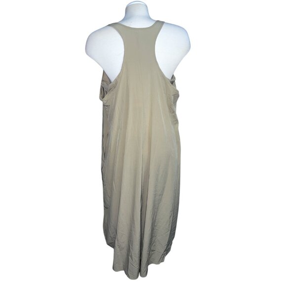 Halara NWT Breezeful Racerback Tank Casual Midi Dress Pockets Sz XL Womens Beige - Picture 11 of 14
